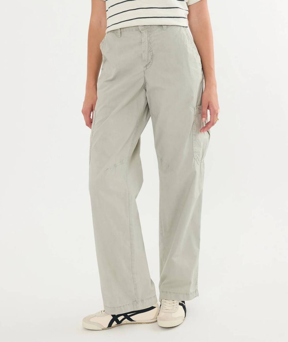 NEW MARINE LAYER jo wide leg utility cargo pants in shadow